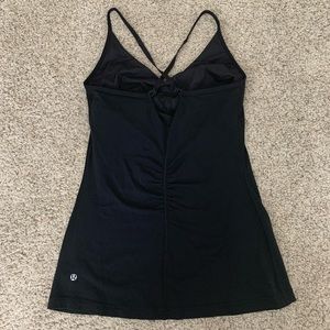 Black Lululemon Criss Cross Top